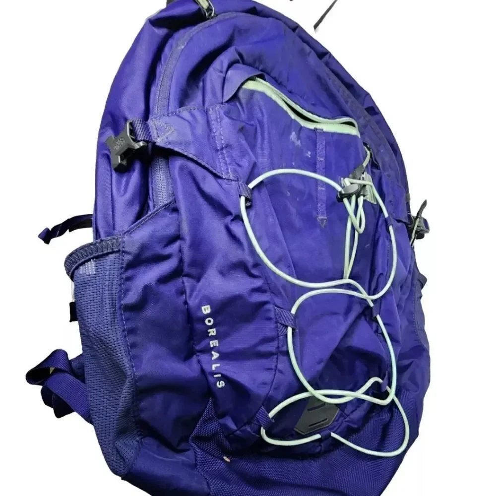 The North Face Borealis Backpack Book Bag Purple Flexvent Padded Straps